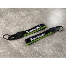 Шнурок для ключей с логотипом Kawasaki, черный