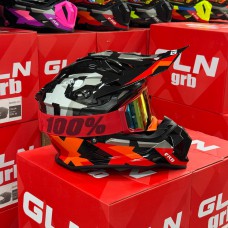 Шлем GLN glb Black Orange ECE-R22.06/DOT