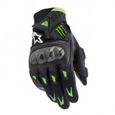 Мотоперчатки кожаные черно-зеленые Alpinestars M10 AC Glove