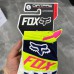 Кроссовые мотоперчатки Fox белые с цветными вставками