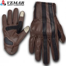Перчатки VEMAR VE-196 коричневые/перфорированные 