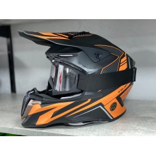 Шлем HD HF-806 оранжевый мат