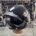 Открытый шлем W703 с очками, чёрный глянец