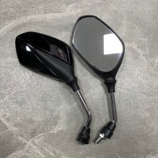 Зеркала стреловидные чёрные, глянец, М10 (ножка хром)